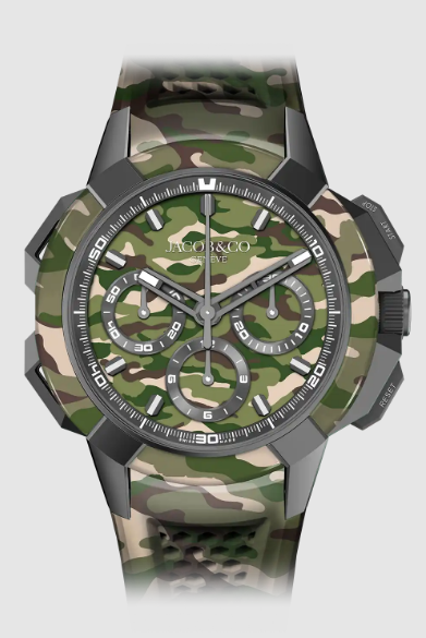 (image for) Jacob & Co epic x chrono 44mm tri compax GREEN CAMO EC440.20.AB.AA.A Replica watch